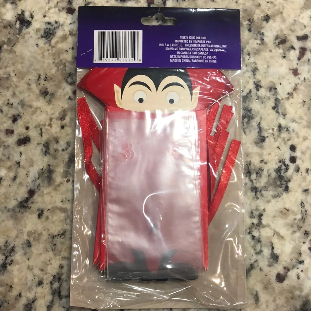 Halloween Red Dracula Candy Baking Treat Bag Favor